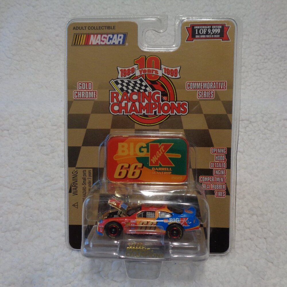 Darrell Waltrip #66 Big K-Mart Gold Chrome Ford  1999 Racing Champions 1/64